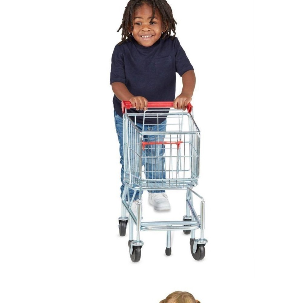 NIB Melissa and Doug Shopping Cart Toy with Red Handle